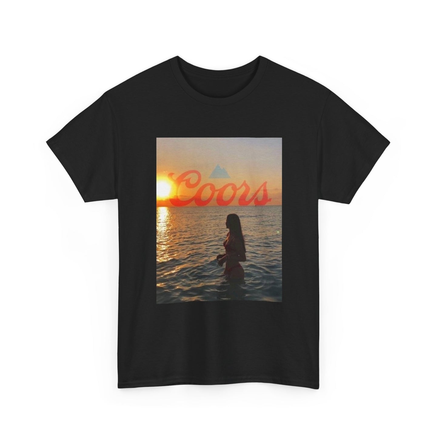 Coors Light Tshirt Cold Beer Bikini Poster Summer Unisex Heavy Cotton Tee
