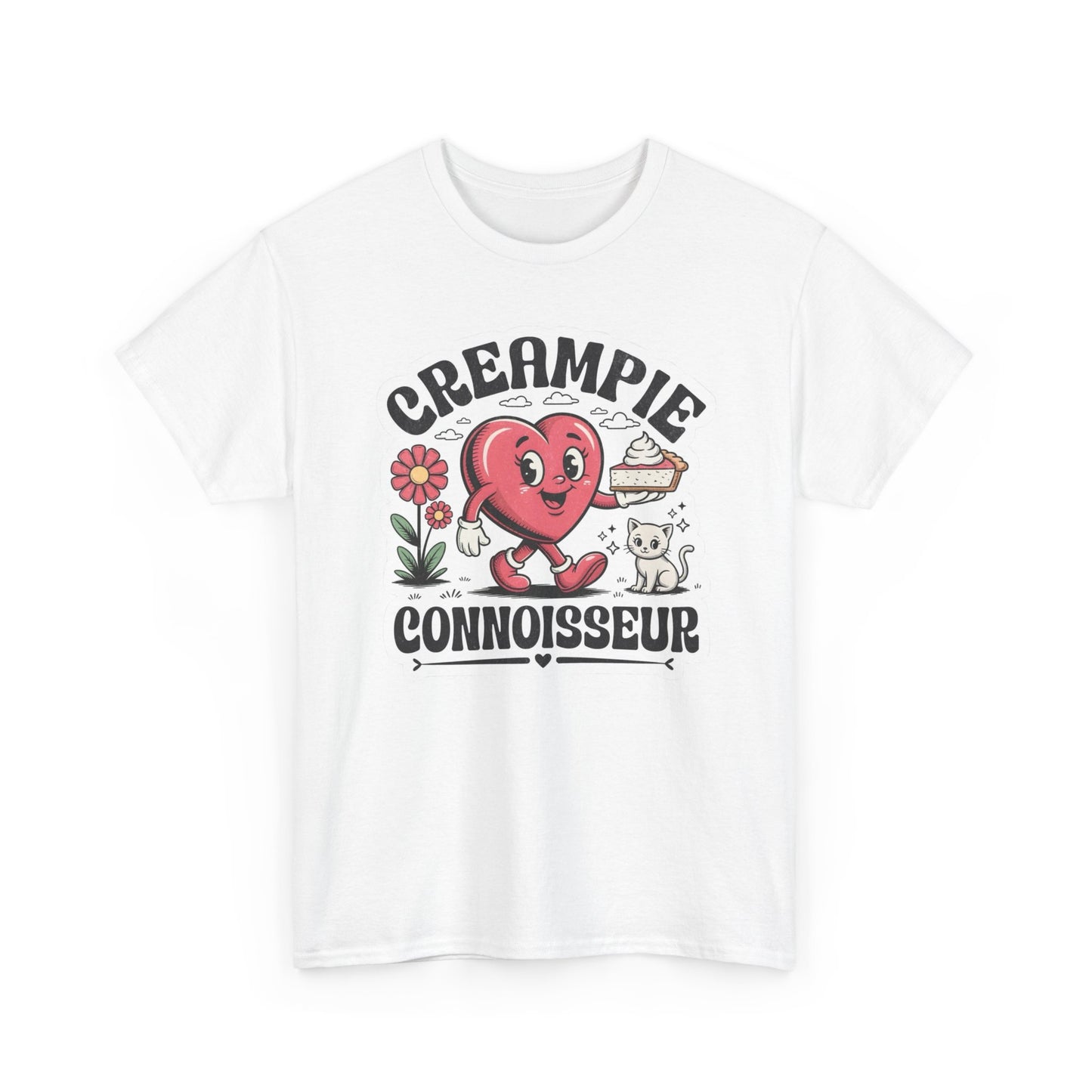 Creampie Connoisseur Funny Sex Jokes Graphic T Shirt NEW Unisex Heavy Cotton Tee