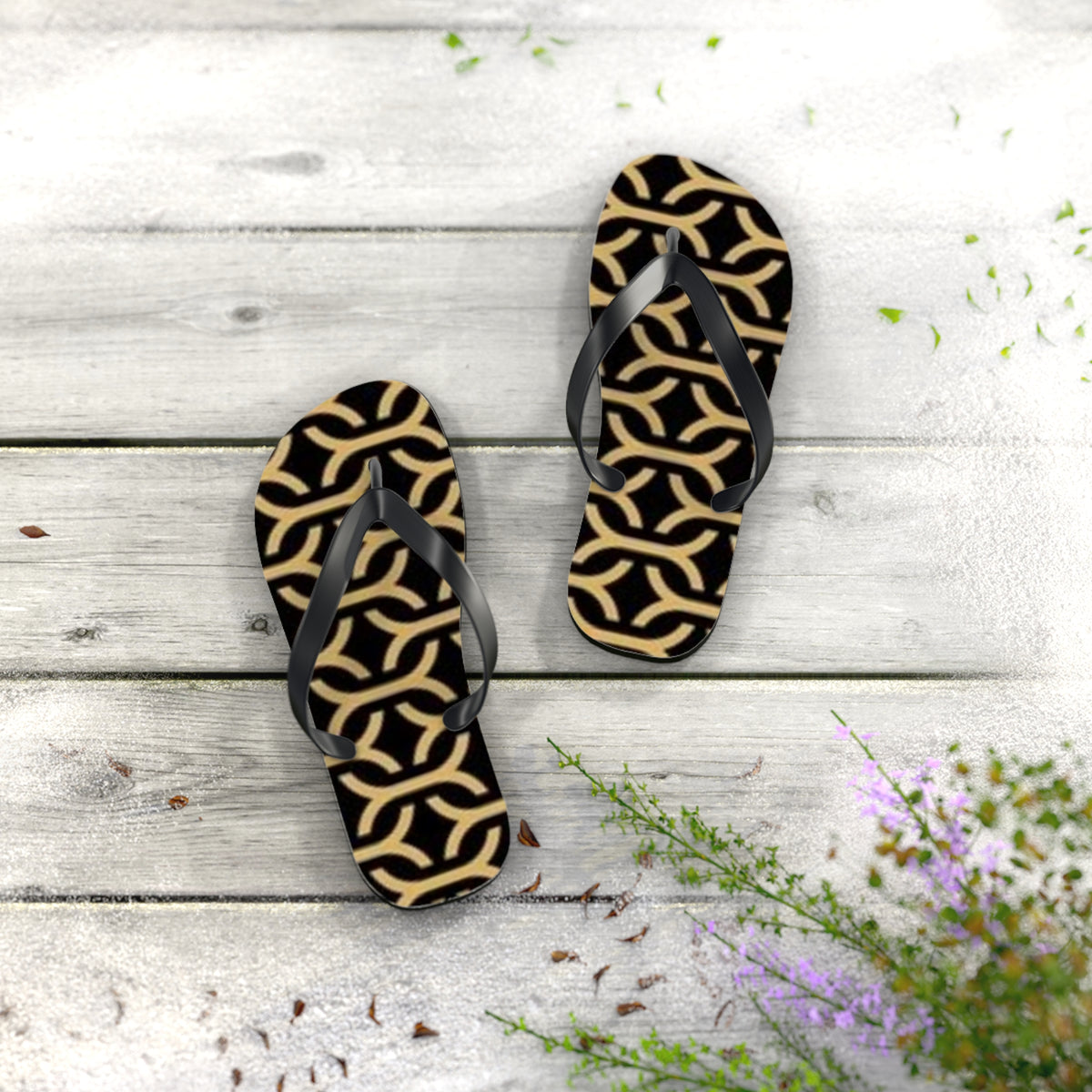 Brown Monogram Flip Flops, Sandals Slides, Summer Footwear, Brand New
