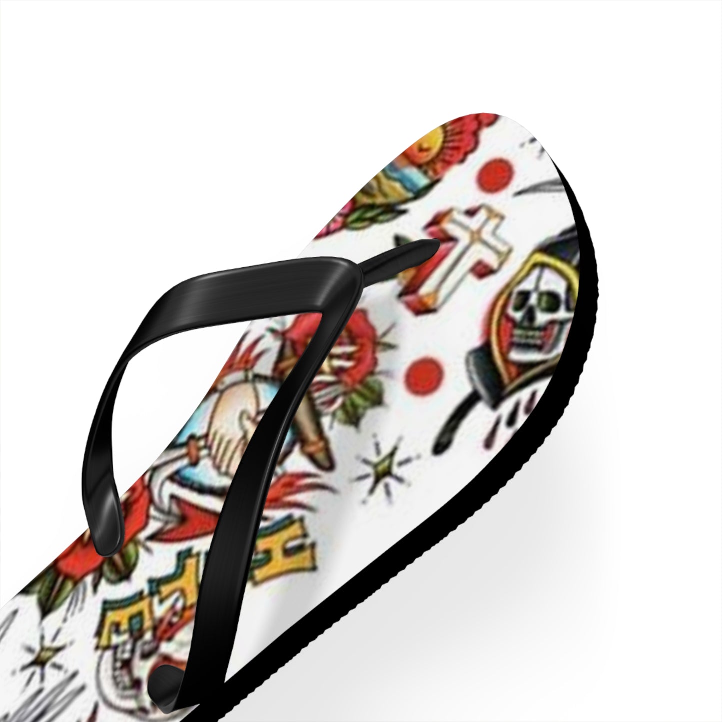 Sailor Jerry Navy Tattoos Sandals, Beach Shoes, Vacation Flip Flops, Pool Slides