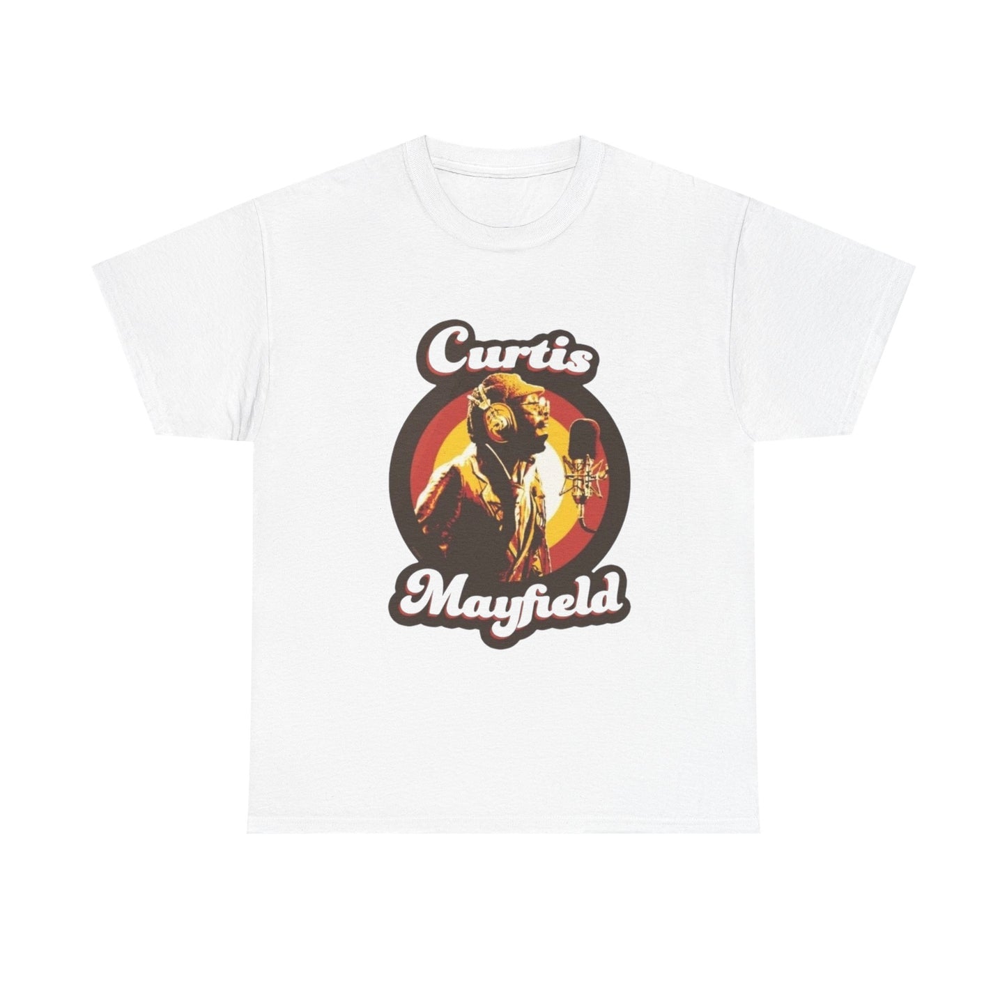 Curtis Mayfield Retro Merch Graphic T Shirt Unisex Heavy Cotton Tee