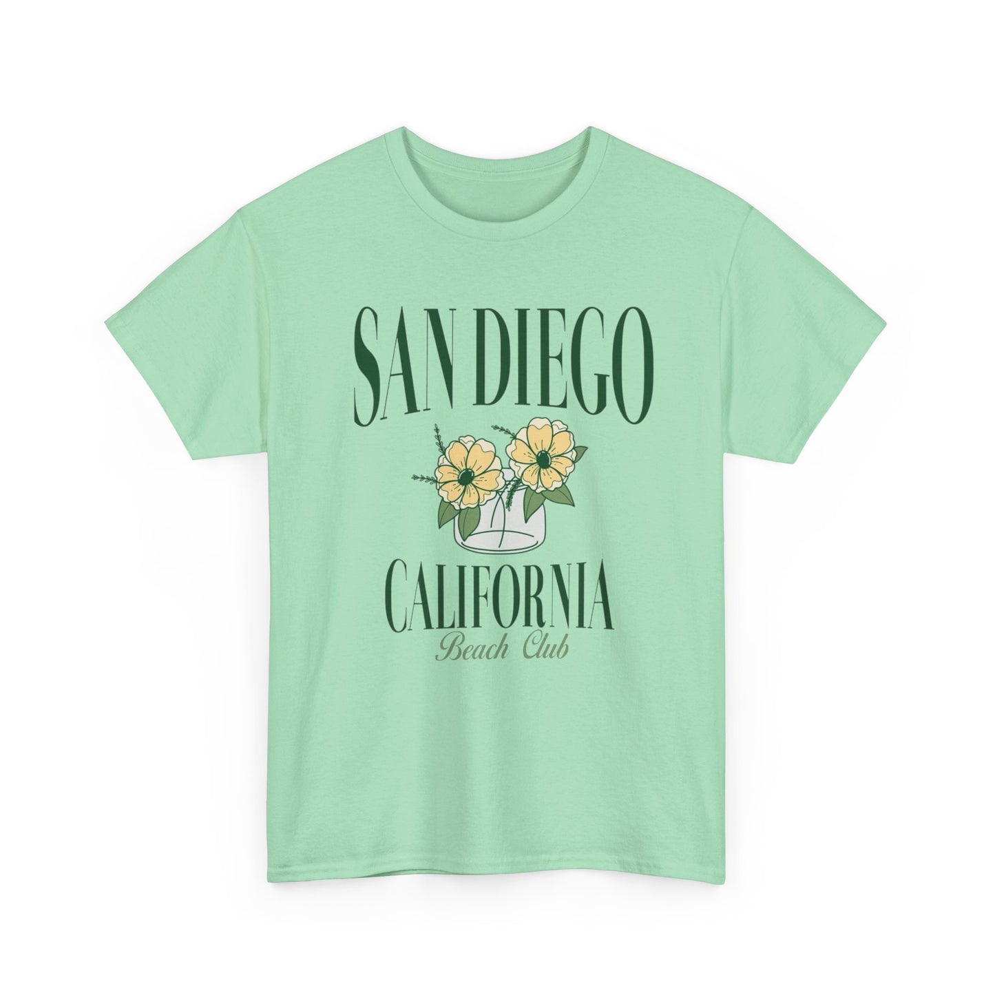 San Diego California Beach Club Graphic T Shirt Adult New Tee