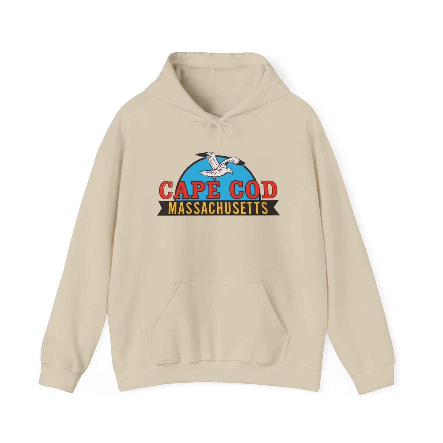 Cape Cod Seagull Graphic Hoodie Unisex Heavy Blend™ Hooded Sweatshirt