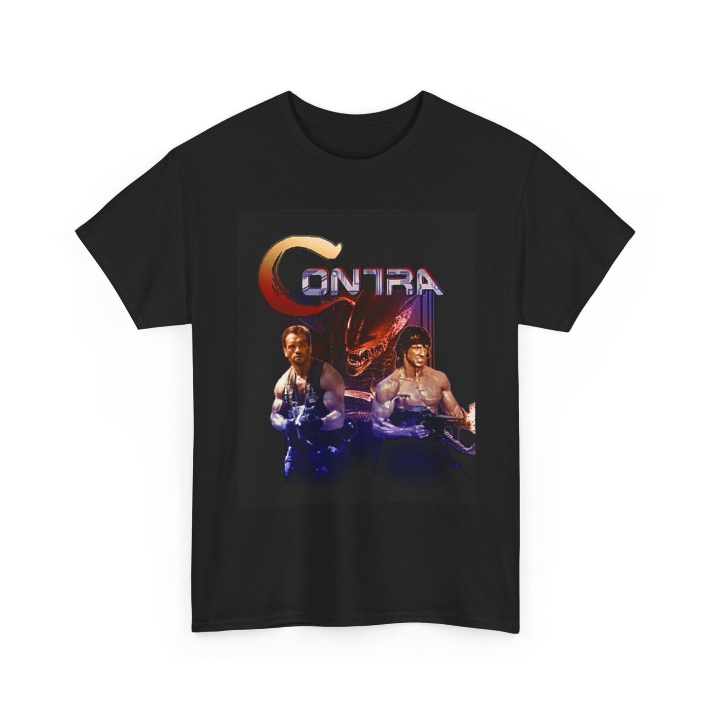 Contra Video Game T Shirt Vintage Retro Gaming Nostalgia Unisex Heavy Cotton Tee