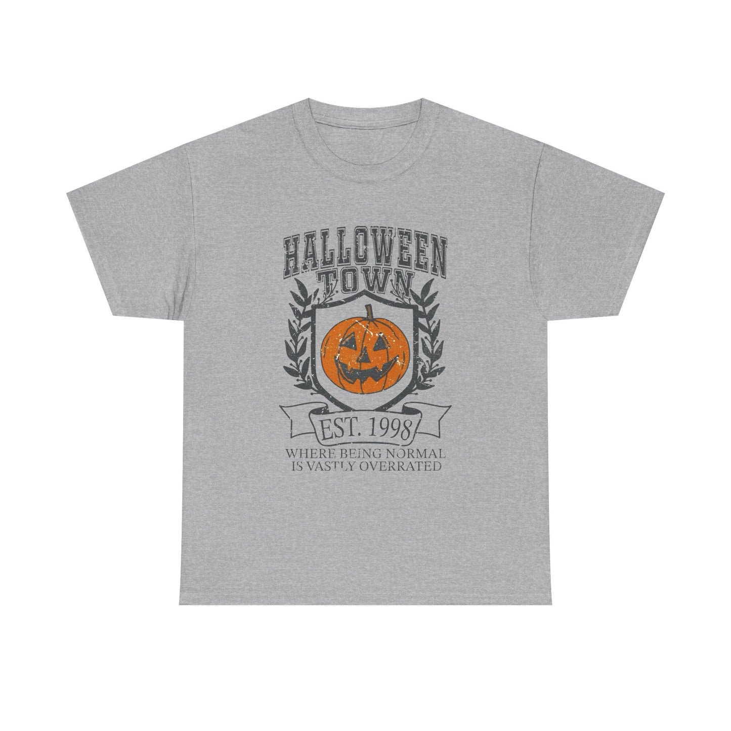 Halloween Town Retro Graphic T Shirt Unisex Heavy Cotton Tee