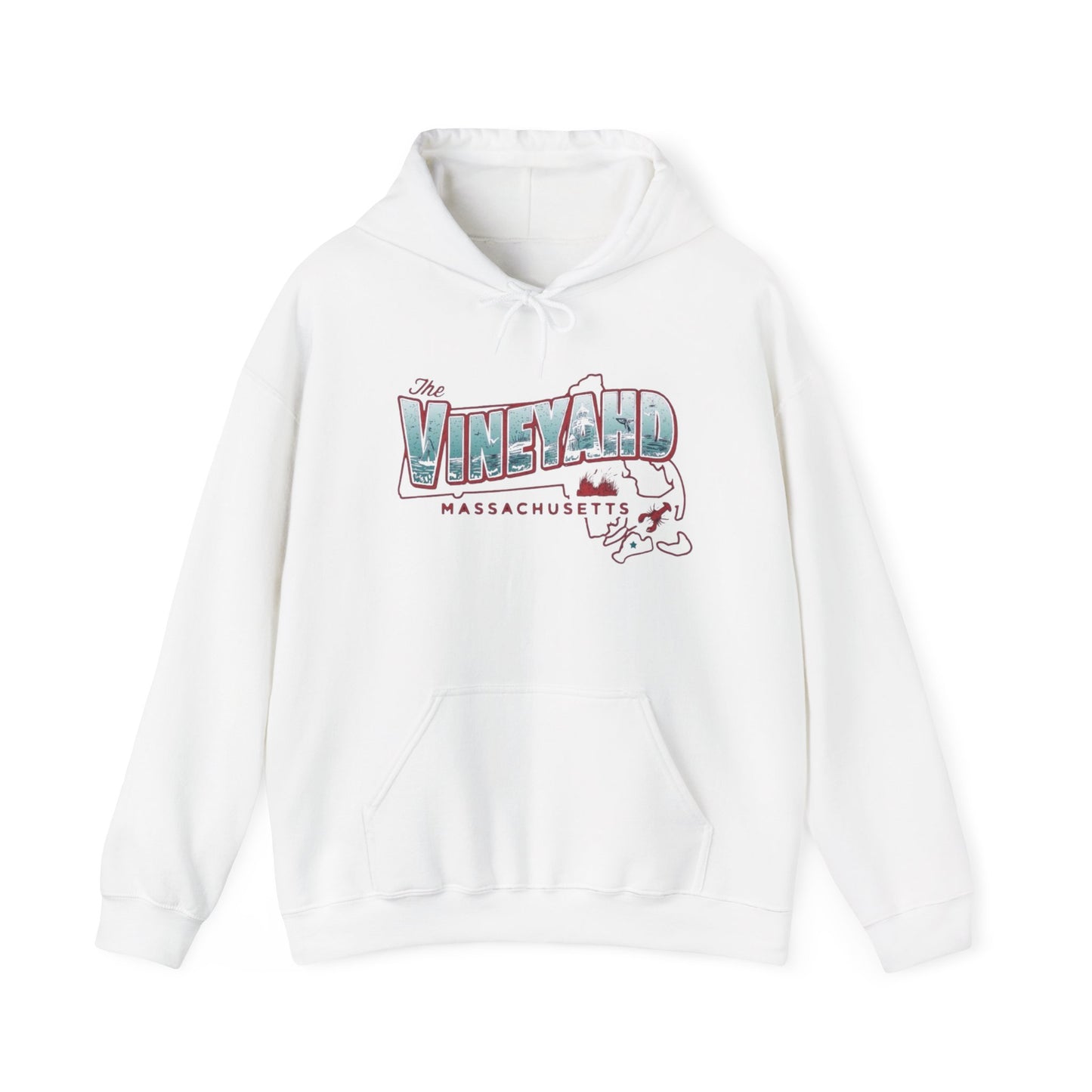 The Vineyard Massachusetts NEW Graphic Hoodie Hooded Sweatshirt NEW ADULT