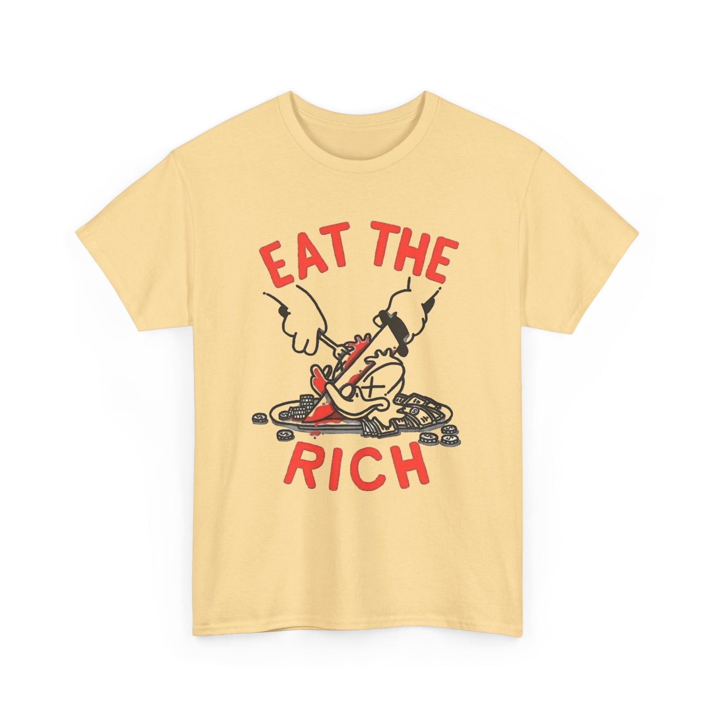 Eat The Rich Graphic T Shirt NEW Unisex Heavy Cotton Tee