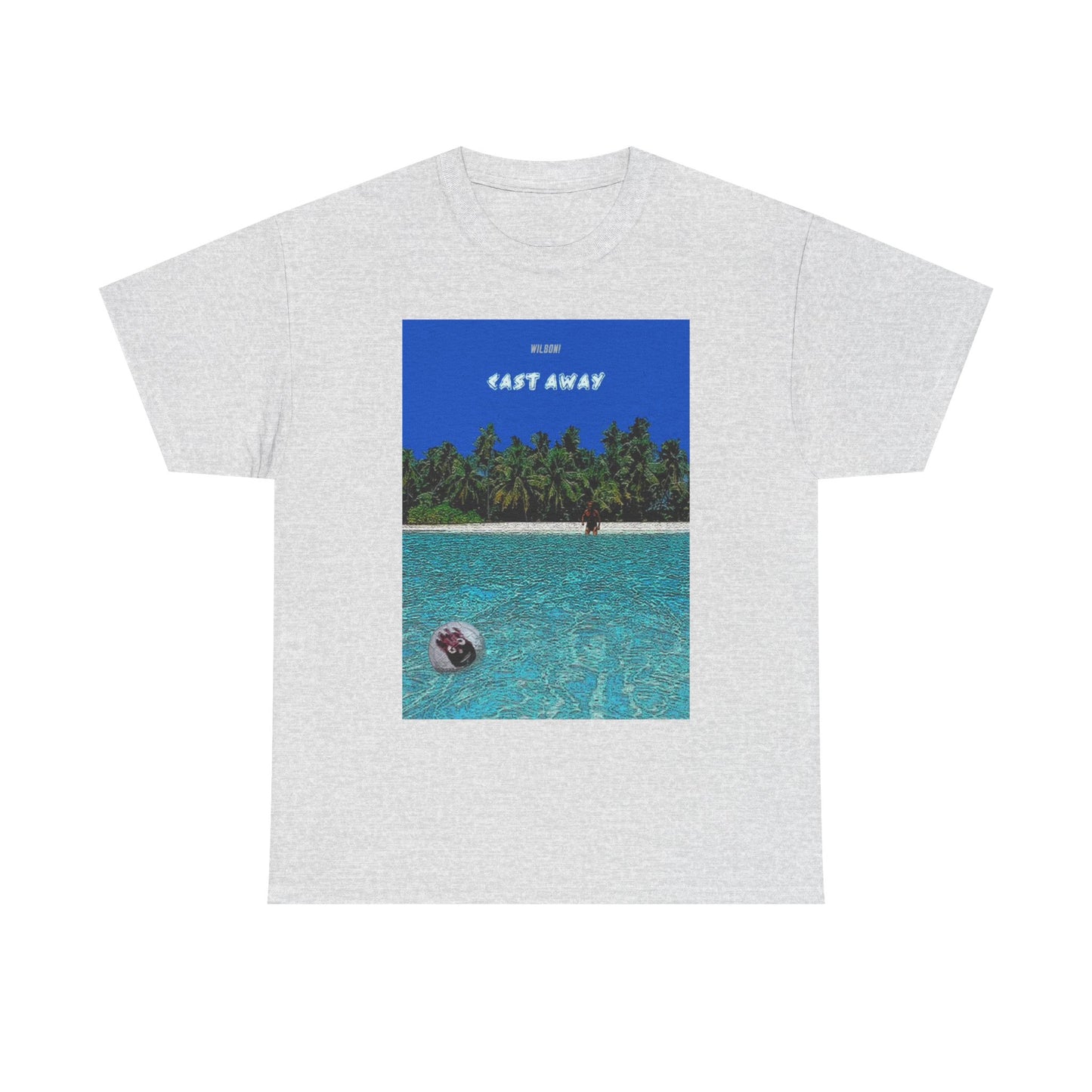 Cast Away Wilson Funny Retro Graphic T Shirt NEW Unisex Heavy Cotton Tee
