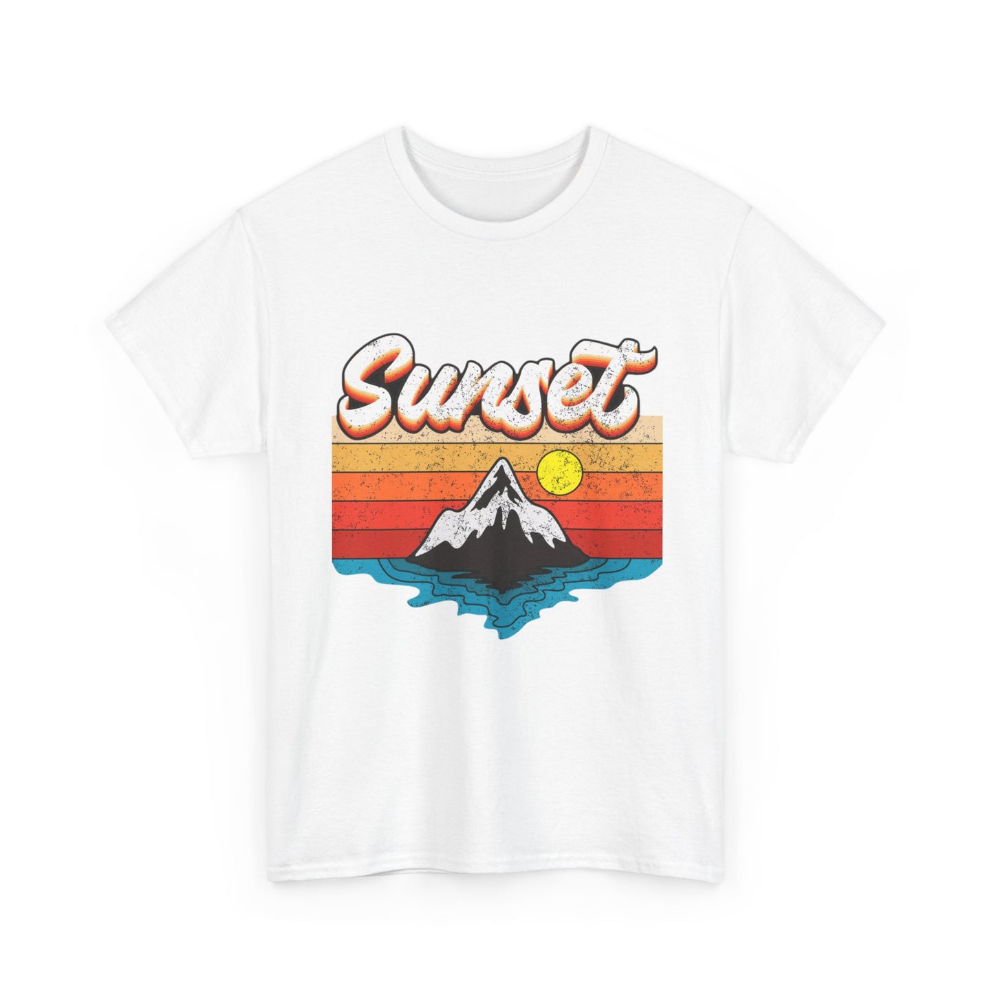 Beautiful Sunset Graphic T Shirt NEW Adult Unisex Heavy Cotton Tee