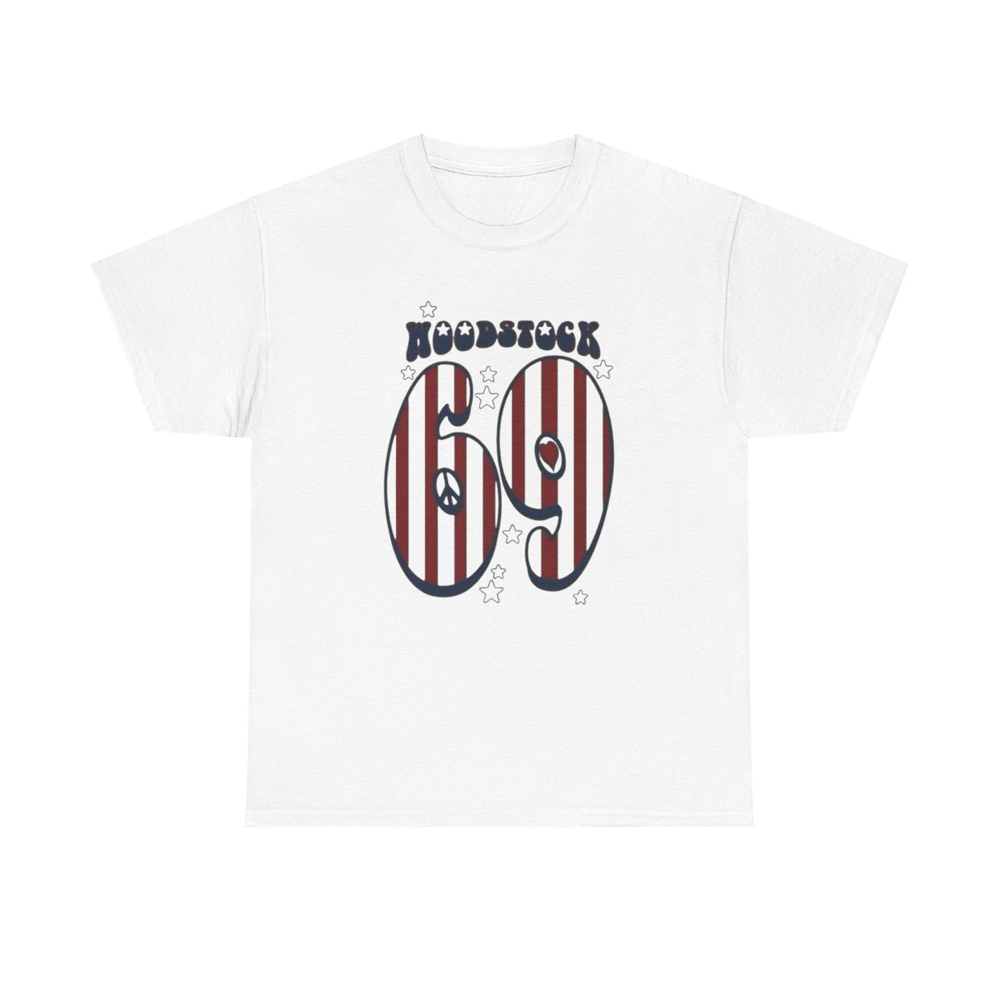 Woodstock 69 Retro Graphic T-Shirt Cotton Tee New Gift Vintage