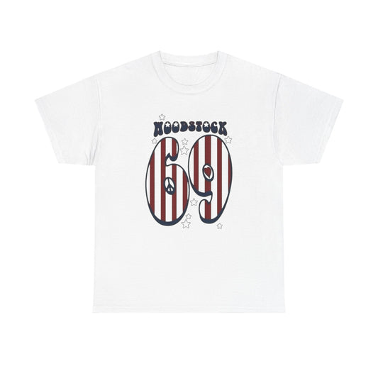 Woodstock 69 Retro Graphic T-Shirt Cotton Tee New Gift Vintage