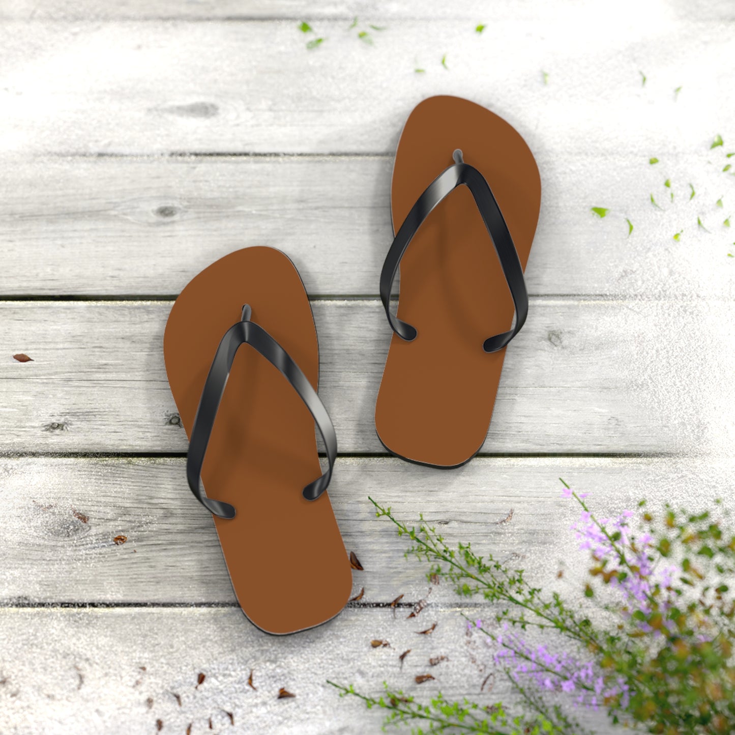 Brown Flip Flops, Sandals Slides, Summer Footwear, Brand New