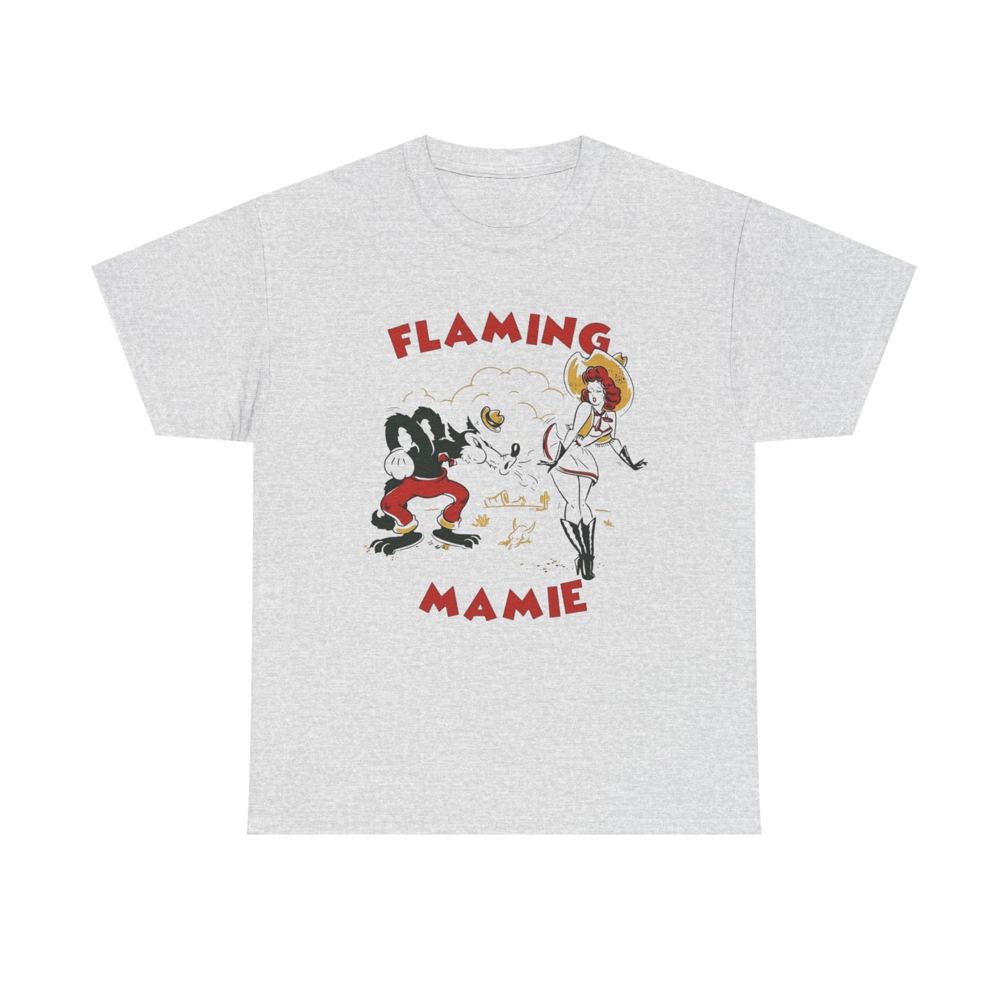 Flaming Mamie Vintage Graphic T Shirt Unisex Heavy Cotton Tee NEW Gift