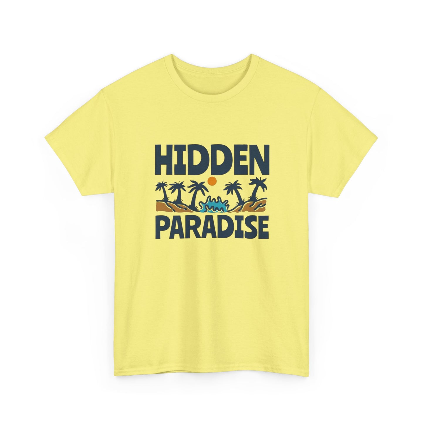 Hidden Paradise Graphic T Shirt NEW Adult Unisex Heavy Cotton Tee