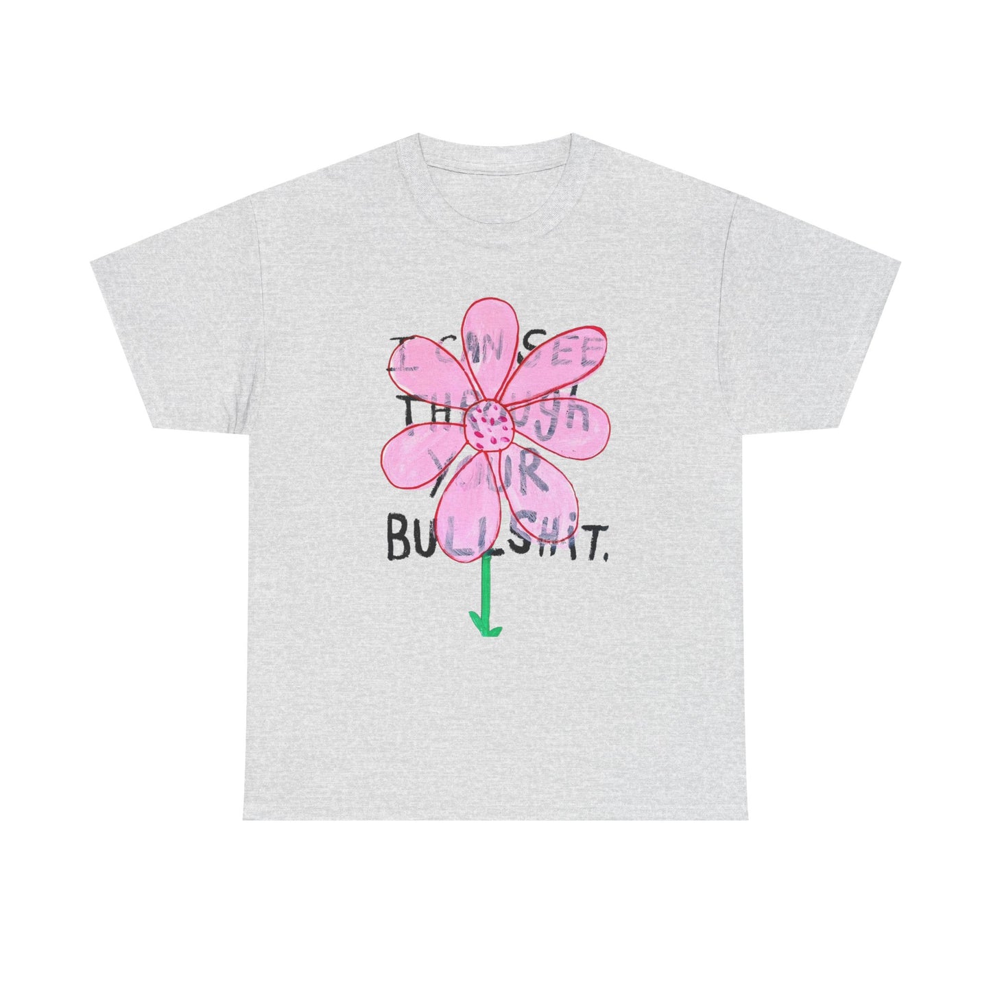 I Can See Through It Flowers Graphic T Shirt Unisex Heavy Cotton Gift Vintage
