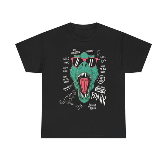 Dinosaur Roar Graphic T Shirt NEW ADULT Heavy Cotton Tee