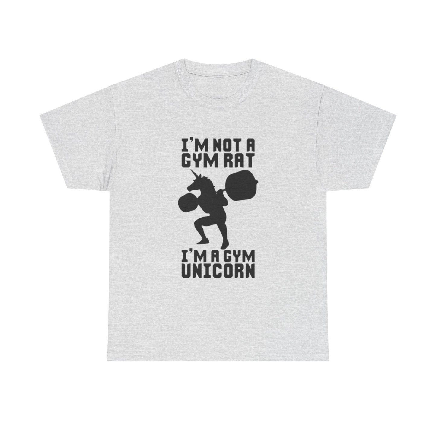 Gym Rat Shirt Funny Lifting Gear Workout Training Comedy Unisex Heavy Cotton Tee