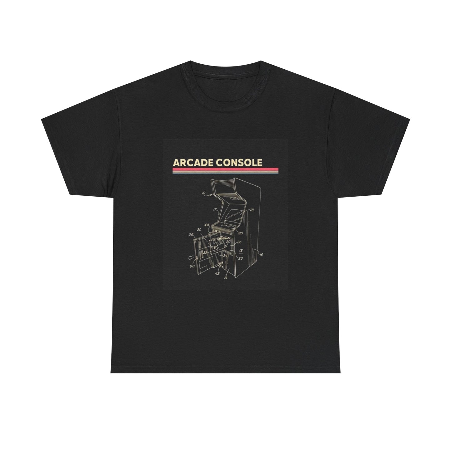 Arcade Console Tshirt Retro 80s Gaming Vintage Gamer Unisex Heavy Cotton Tee