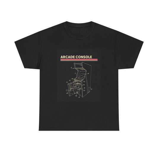 Arcade Console Tshirt Retro 80s Gaming Vintage Gamer Unisex Heavy Cotton Tee