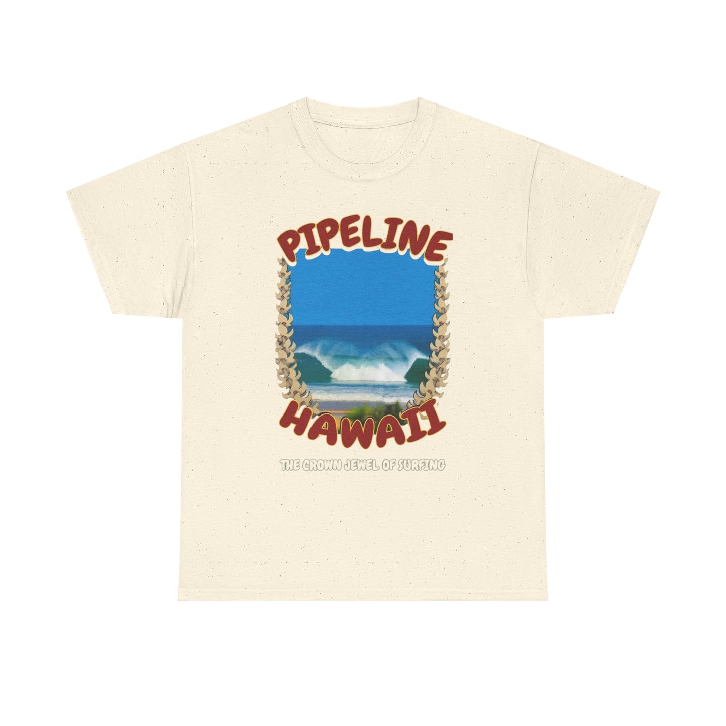 Pipeline Hawaii Surfing Graphic T-Shirt Unisex Heavy Cotton Tee Gift