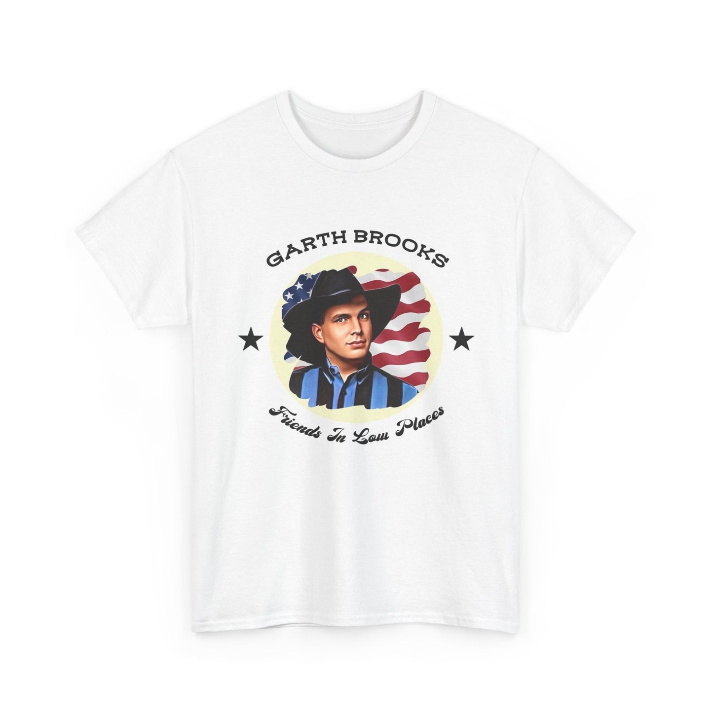 Garth Brooks Tshirt Retro Country Short Sleeve Unisex Friends In Low Places