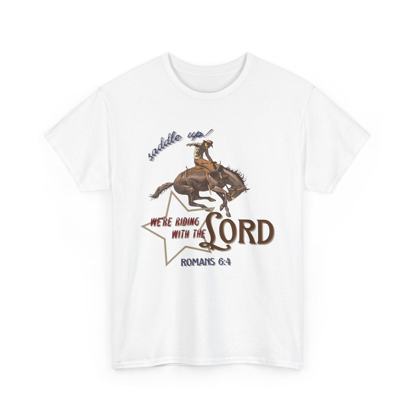Riding With The Lord Graphic T Shirt ALL SIZES Tee Unisex Heavy Cotton