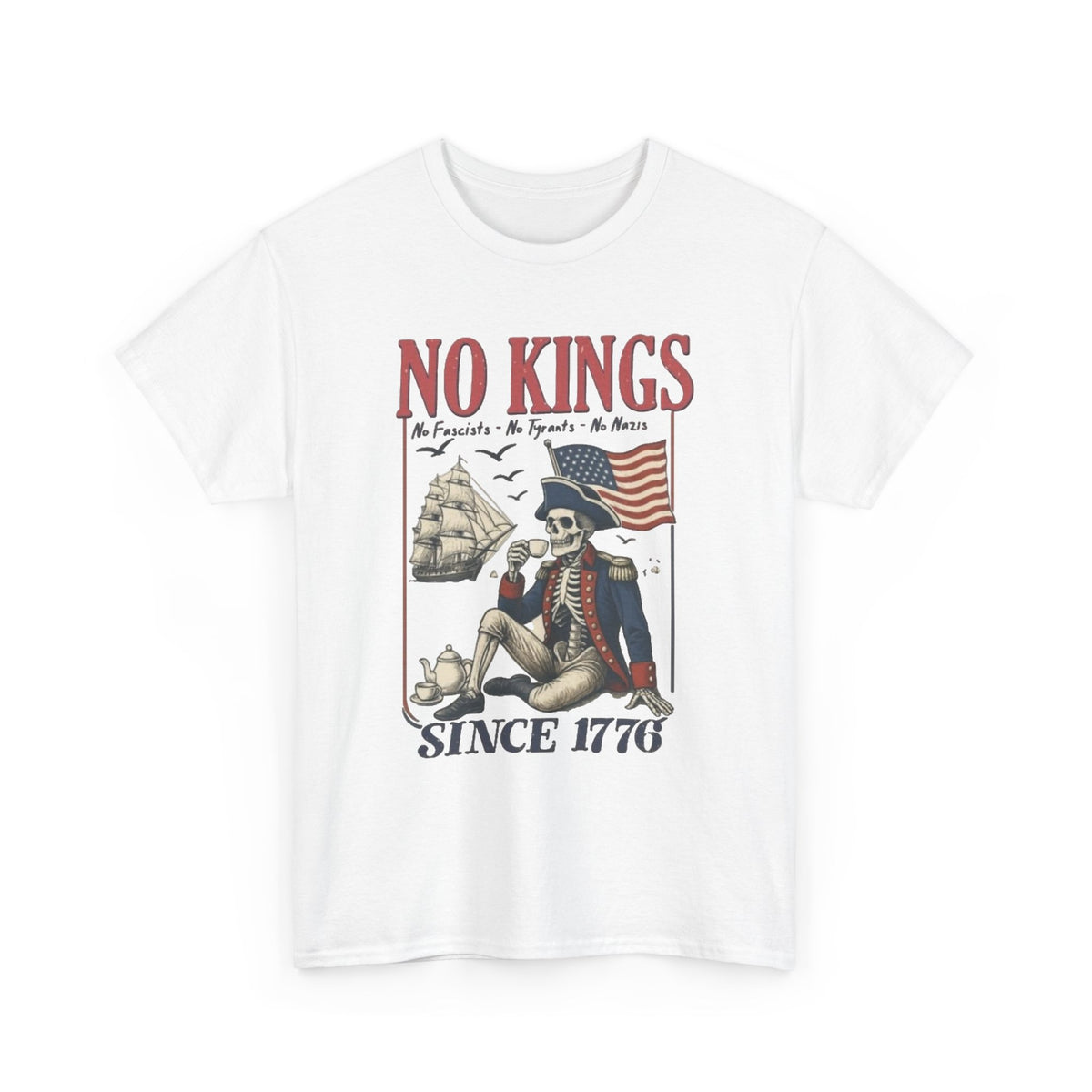 No Kings In America Graphic T Shirt Men's Heavy Cotton Tee