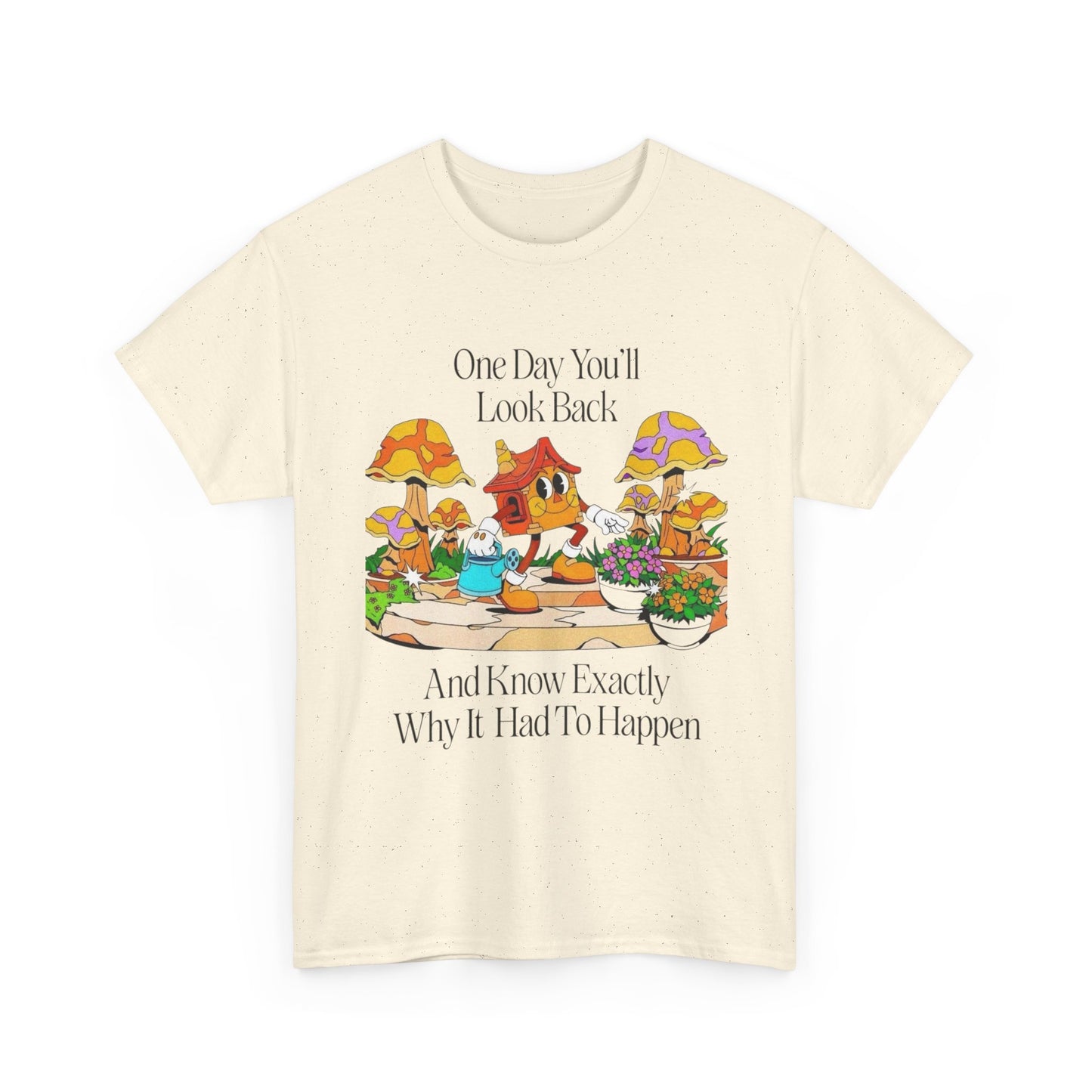 Happy Life Graphic T Shirt Unisex Heavy Cotton Tee