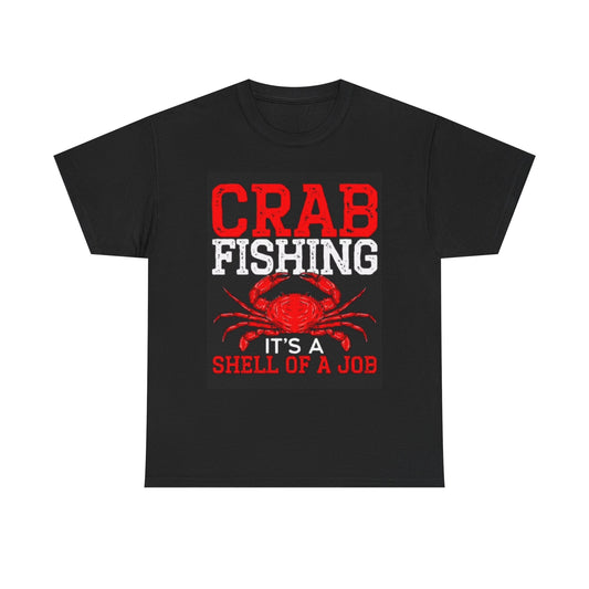 Crab Fisherman Graphic T Shirt Fishing Boat Alaska Unisex Heavy Cotton Tee