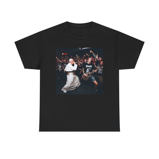 Pope Funny Rock Band Graphic T Shirt Unisex Heavy Cotton Tee Gift New