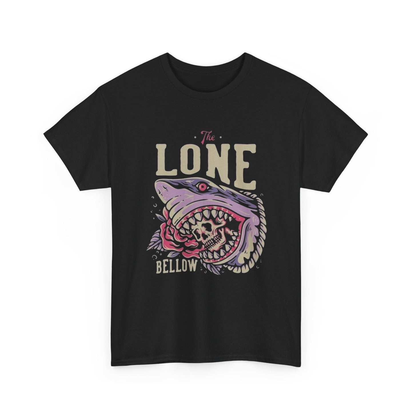 The Lone Bellow Shark Attack Graphic T Shirt Unisex Heavy Cotton Tee New Gift