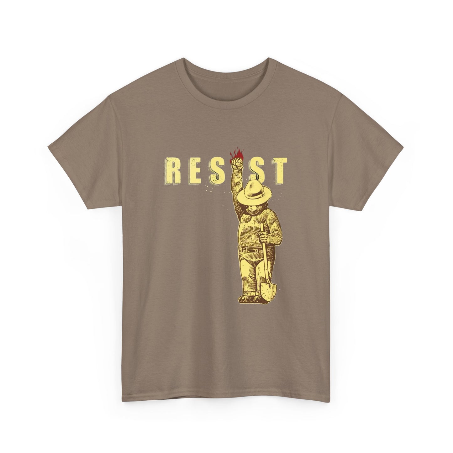 Resist Smokey The Bear Graphic T Shirt Unisex Heavy Cotton Tee