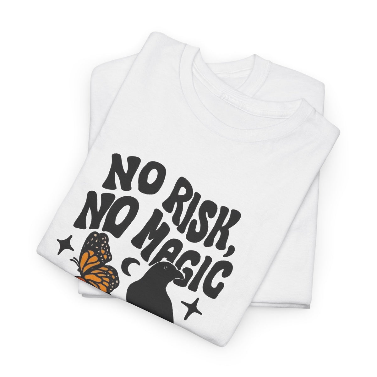 No Risk No Magic Graphic T Shirt Men's Heavy Cotton Tee