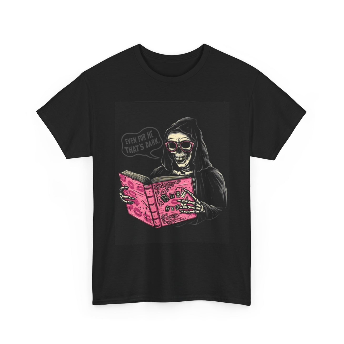 Funny Death Graphic T Shirt Skeleton Grim Reaper Comedy Unisex Heavy Cotton Tee