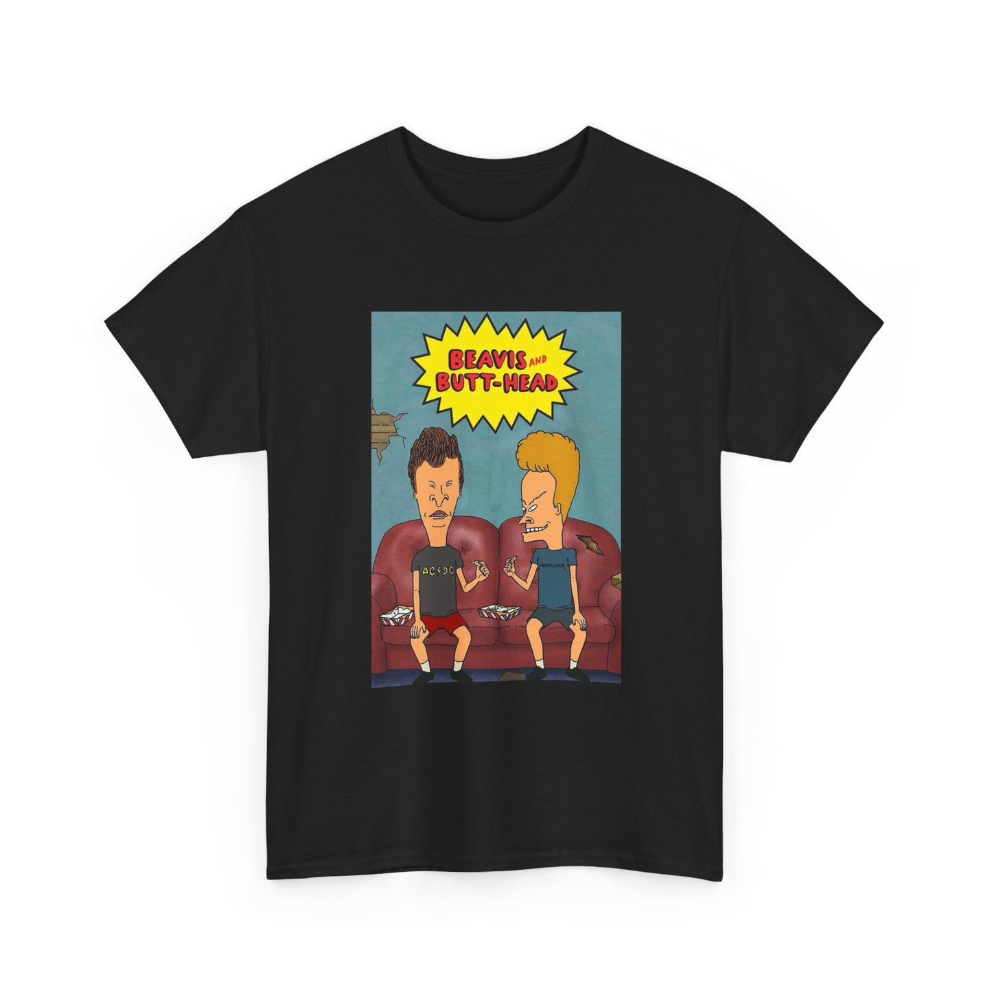 Beavis And Butthead Tshirt Retro Cartoon Tv Series Comedy Unisex Heavy Cotton