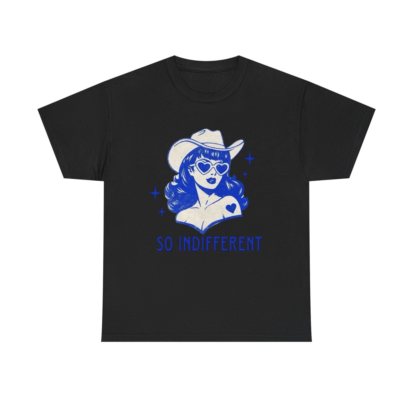So Indifferent Cowgirl Vintage Graphic T-Shirt, Unisex Cotton Shirt
