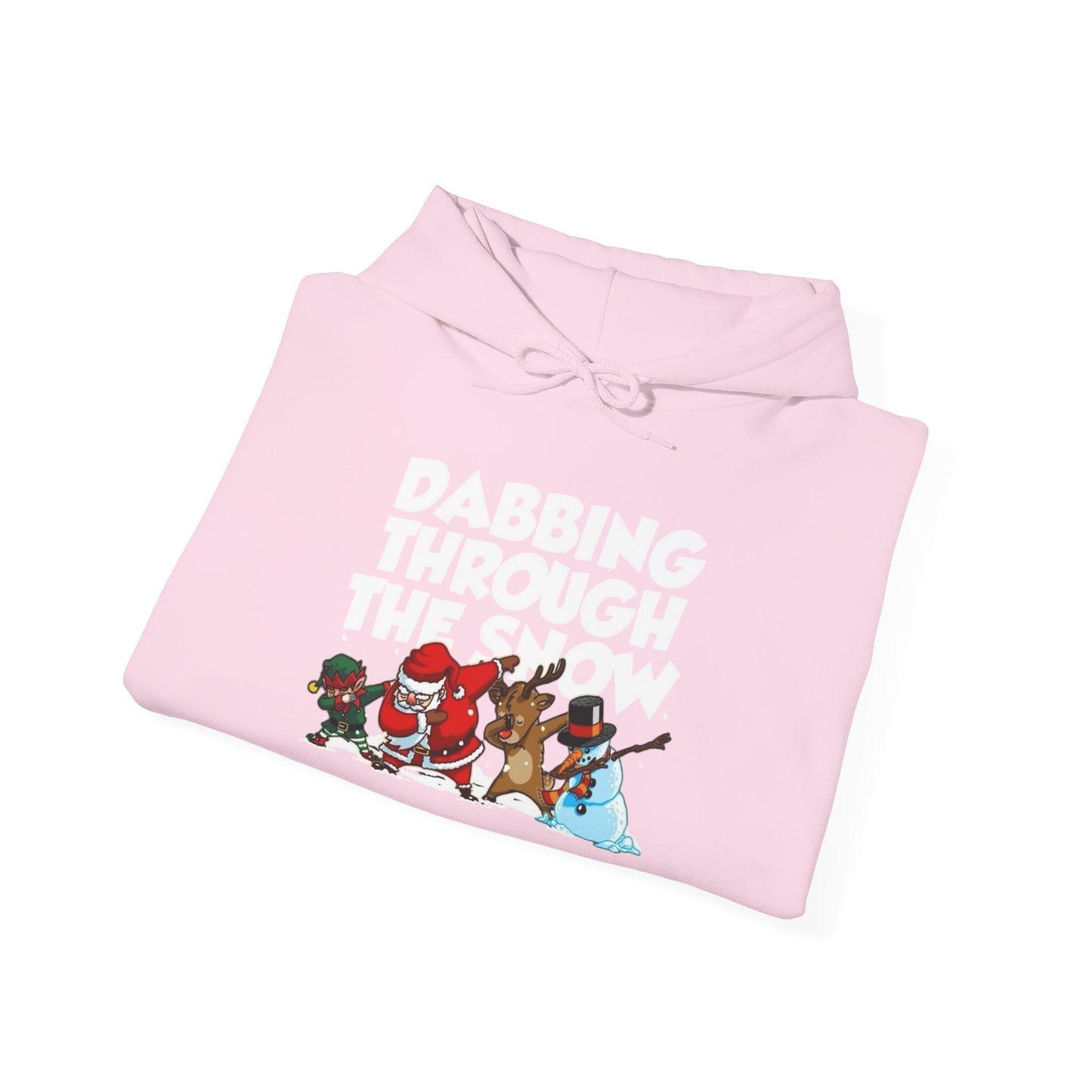 Dabbing Through The Snow Christmas Graphic Hoodie Heavy Blend™ Hooded Sweatshirt