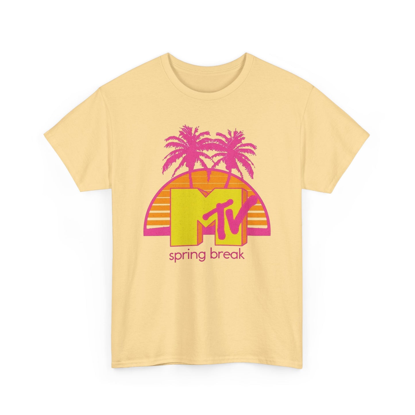 MTV Spring Break Vintage Graphic T Shirt NEW Unisex Heavy Cotton Tee