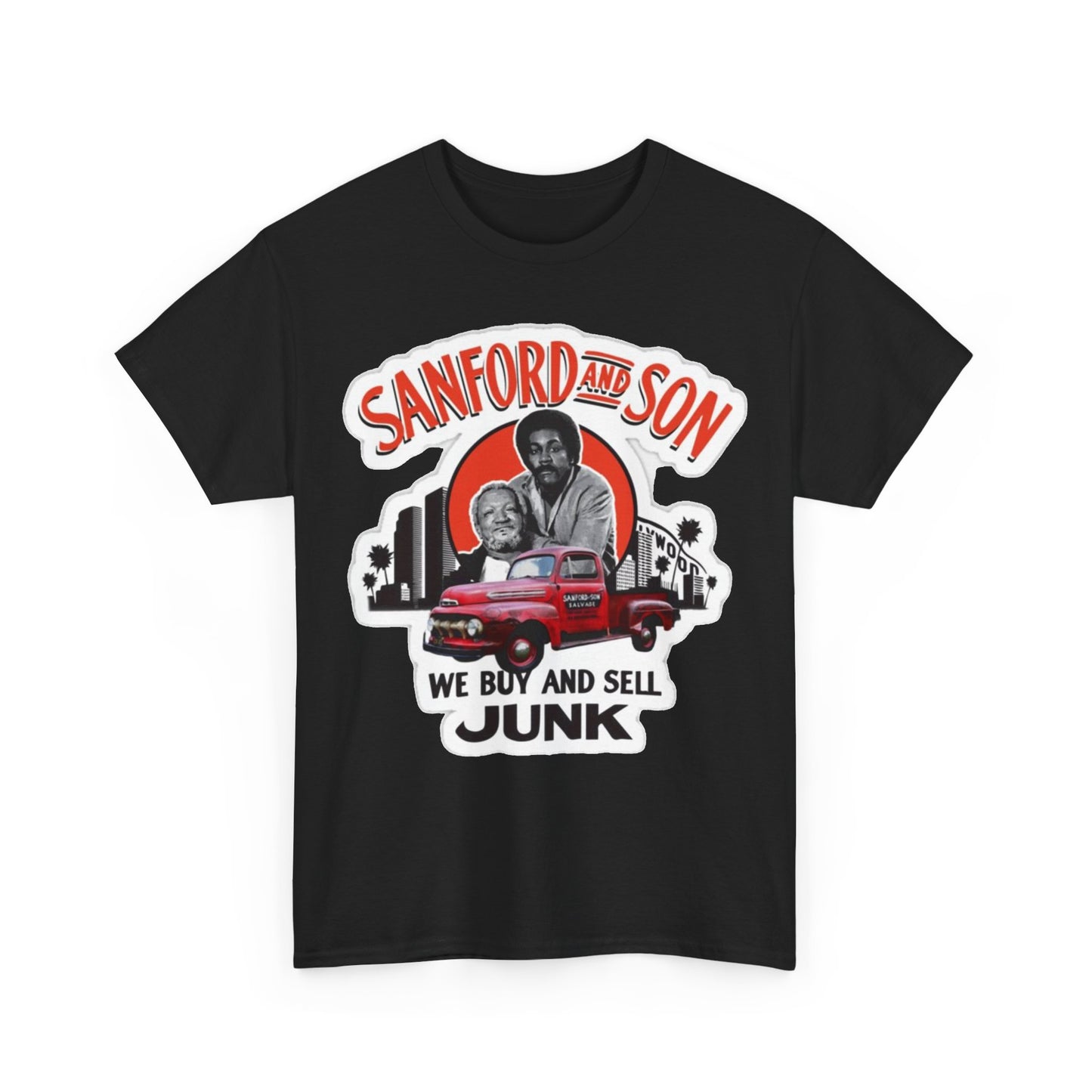 Sanford and Son Tshirt Vintage Tv Series Red Fox Retro Comedy Unisex Heavy Tee