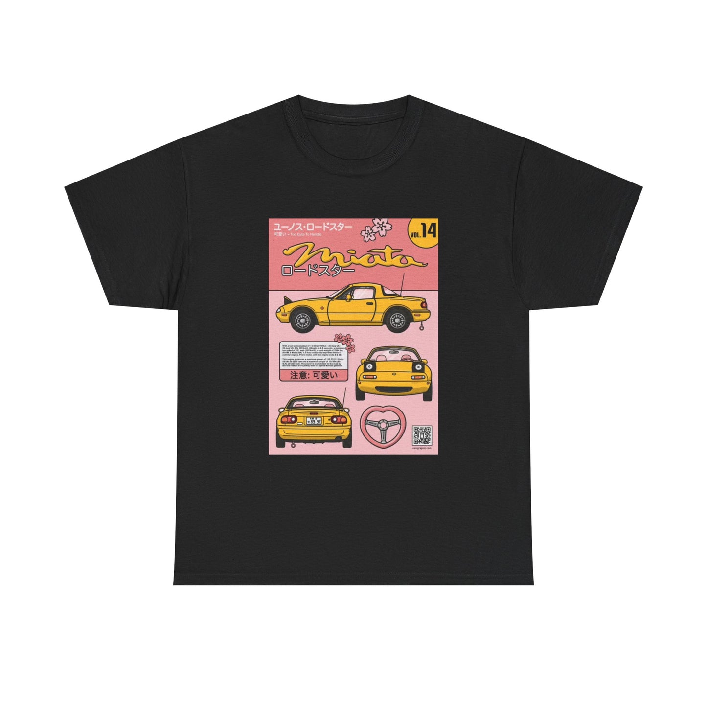 Mazda Miata Tshirt JDM Graphic Anime Cute Unisex Heavy Cotton Tee