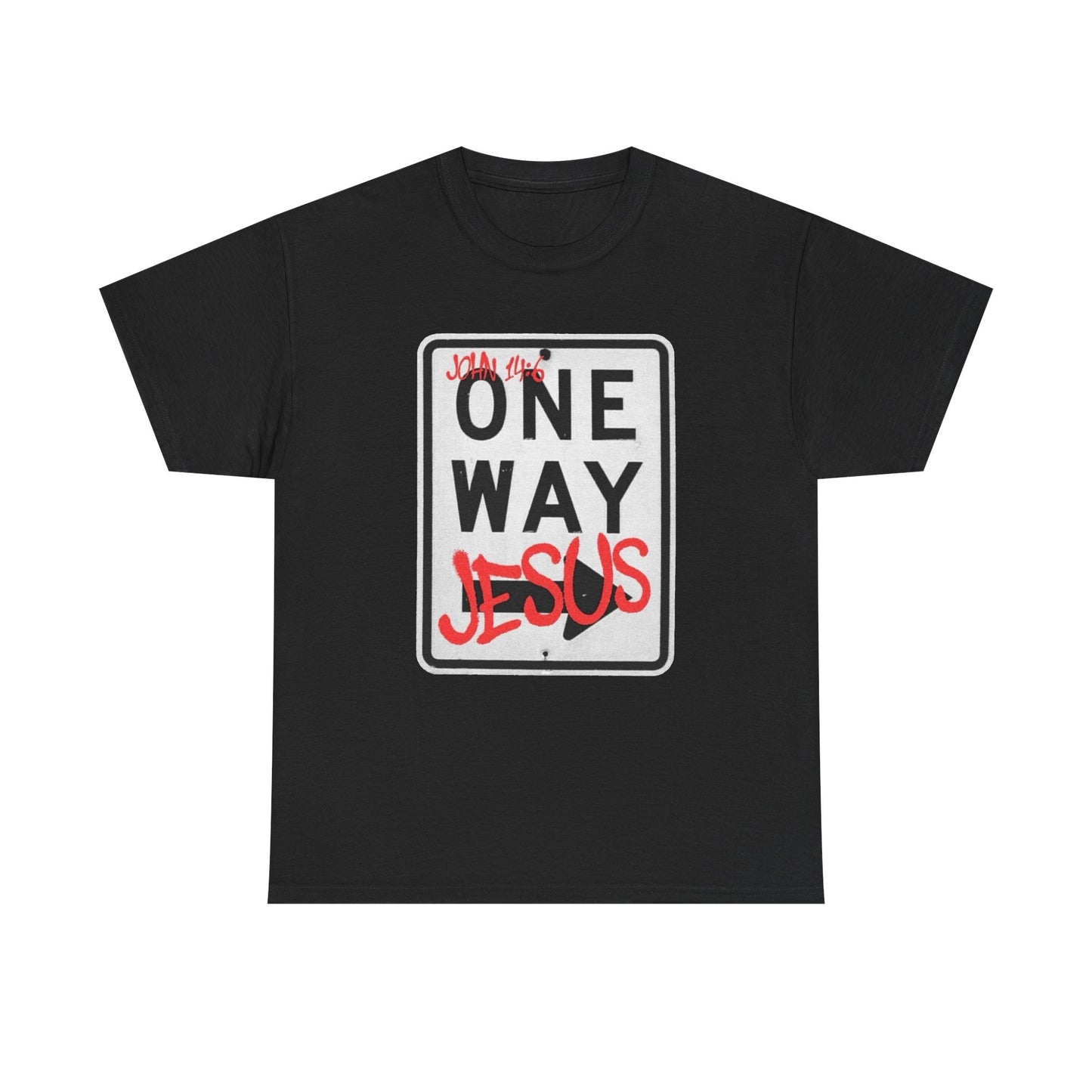 One Way To Jesus Graphic T Shirt Unisex Heavy Cotton Tee