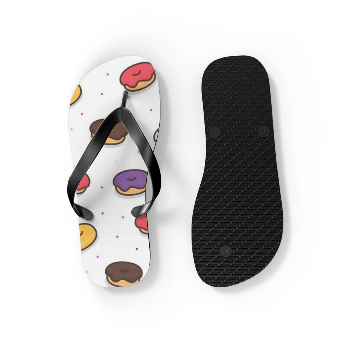 Donuts Summer Sandals, Beach Shoes, Vacation Flip Flops, Pool Slides