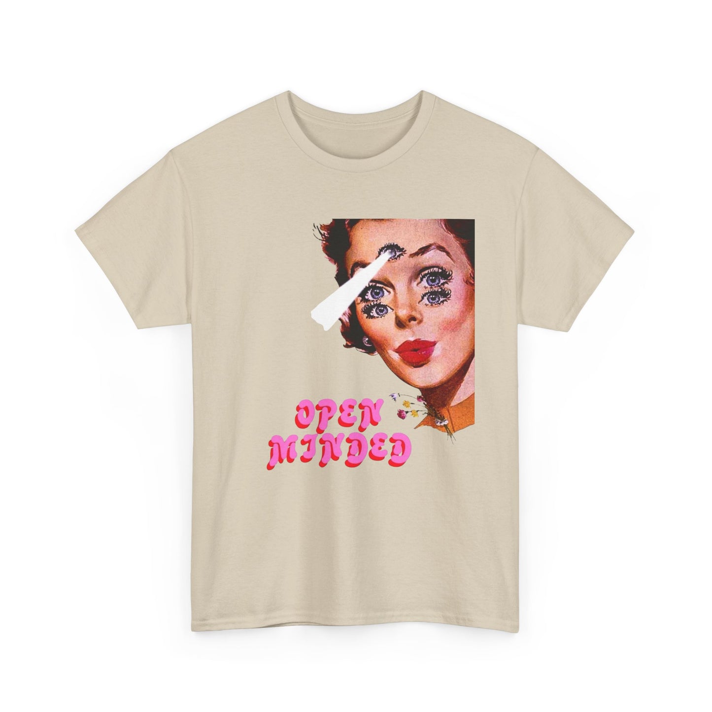 Open Minded Vintage Graphic T-Shirt Comfy Cotton Tee Brand NEW