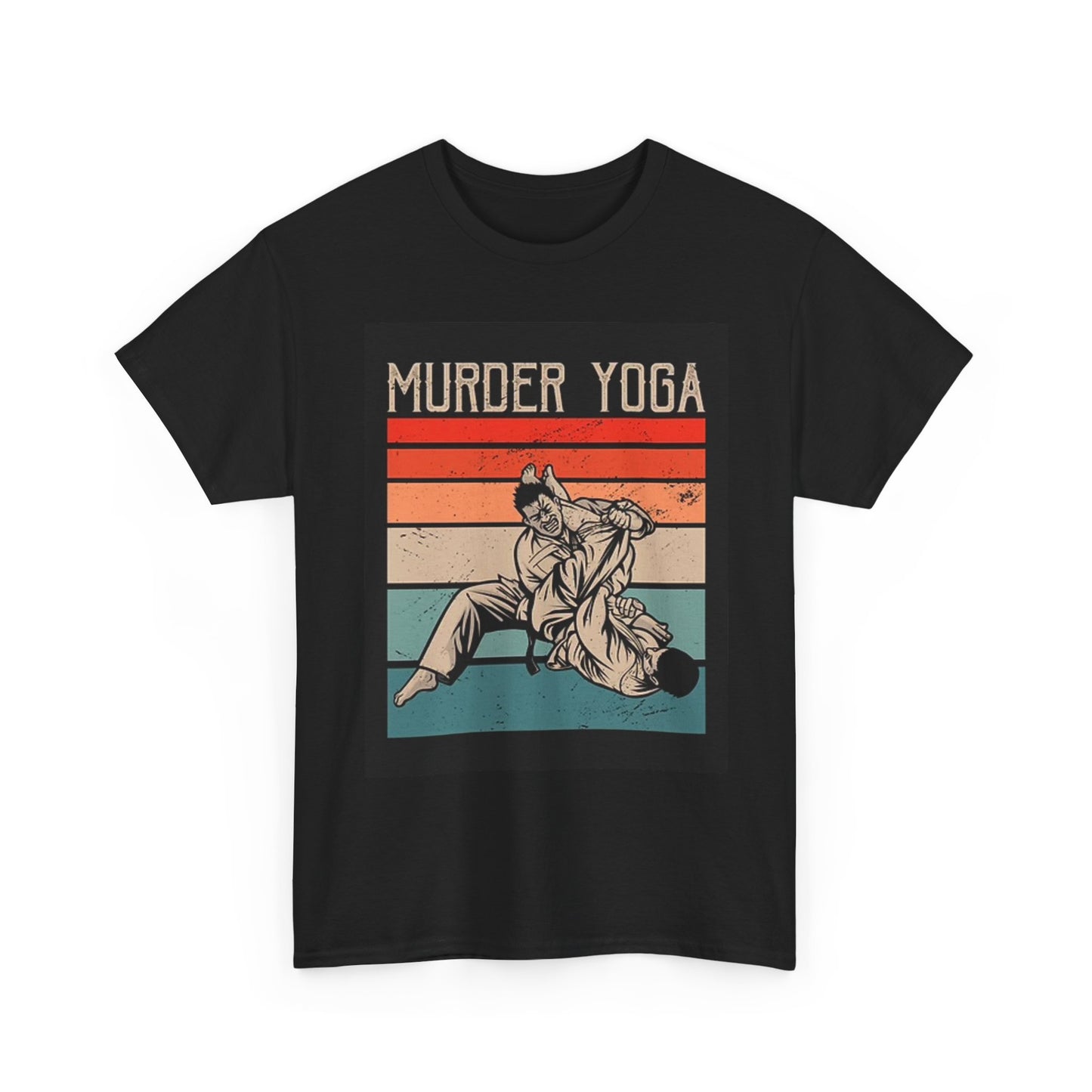 Murder Yoga Graphic T Shirt Funny Karate MMA Jiu Jitsu Unisex Heavy Cotton Tee