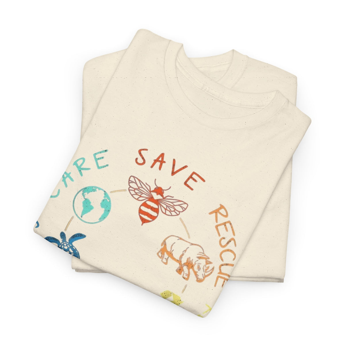 Clean Planet Graphic T Shirt Men's Retro Heavy Cotton Tee
