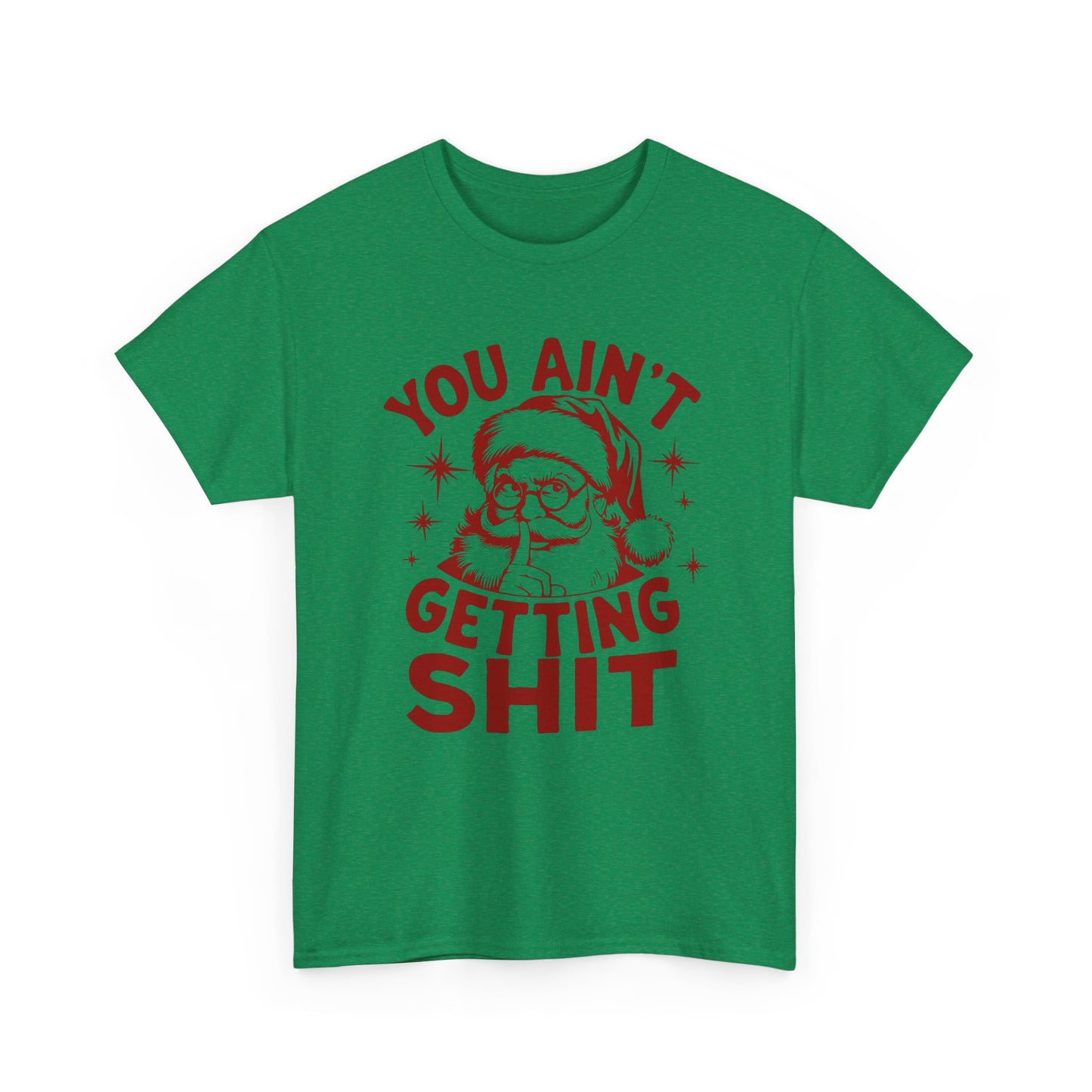 Santa Christmas Gifts Funny Jokes Graphic T Shirt Unisex Heavy Cotton Tee