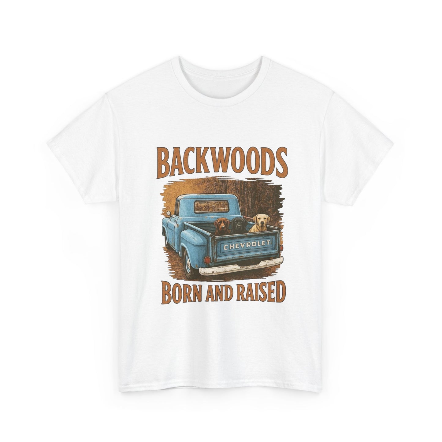 Backwoods Born And Raised Graphic T Shirt Unisex Heavy Cotton Tee