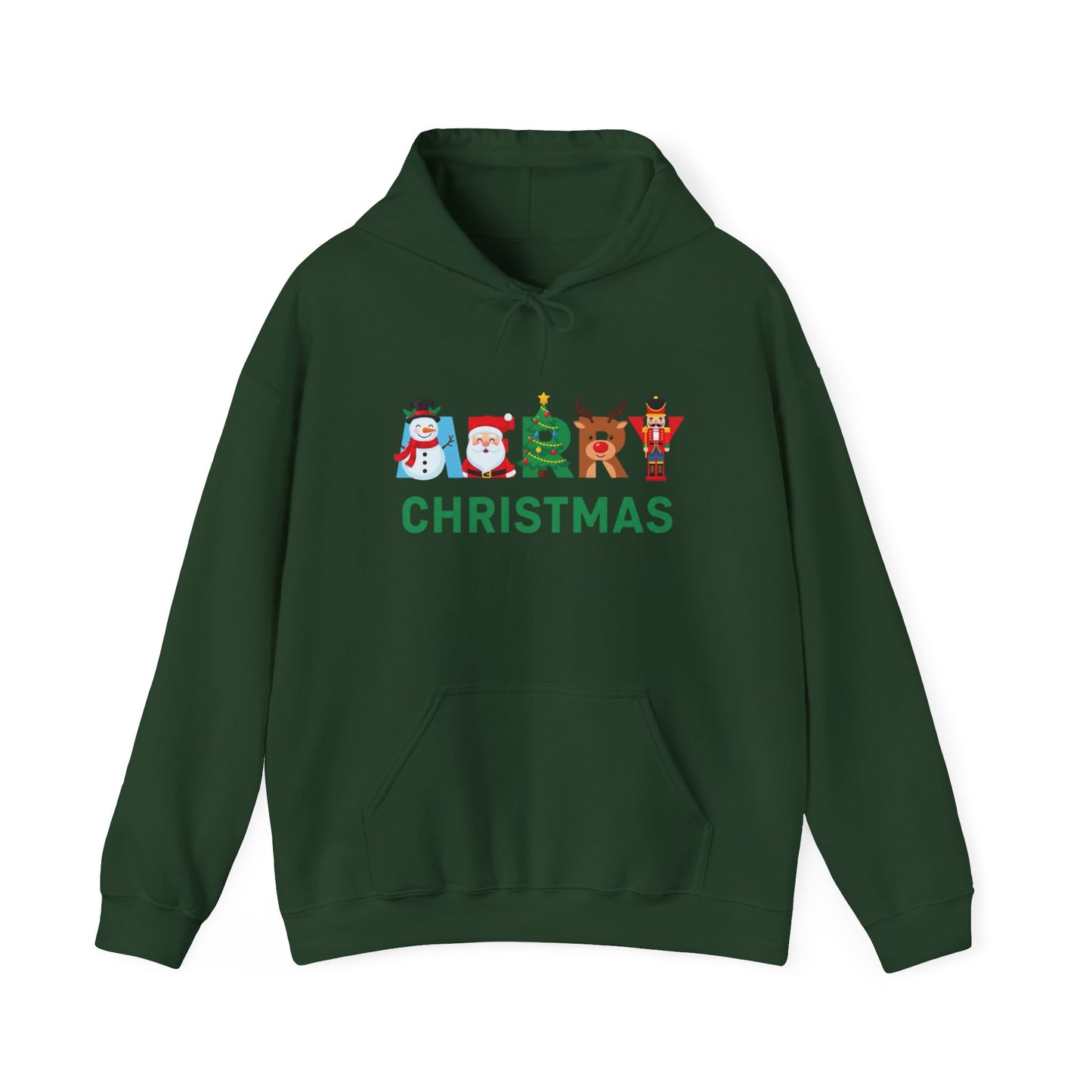 Merry Christmas Ornaments Graphic Hoodie Unisex Heavy Blend™ Hooded Sweatshirt