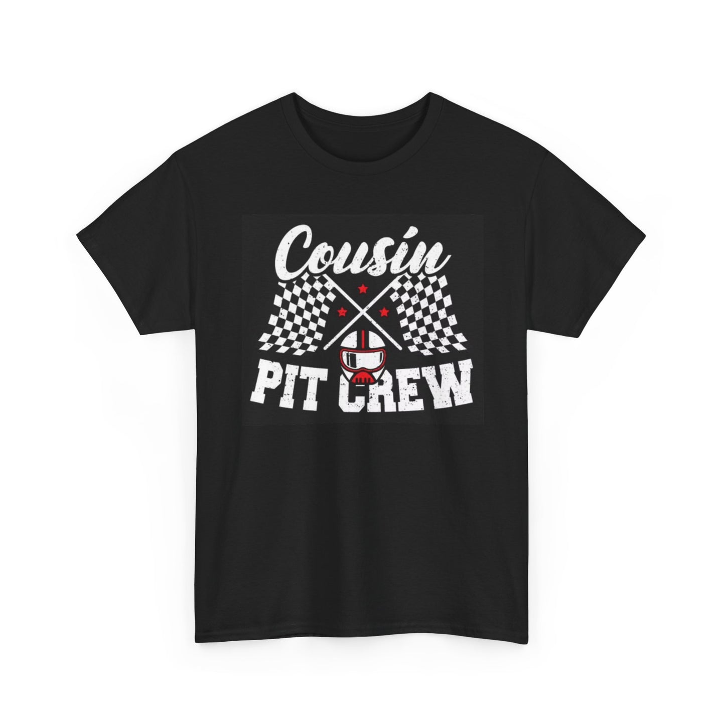 Cousin Pit crew Graphic T Shirt Funny Motocross Dirtbikes Unisex Heavy Cotton