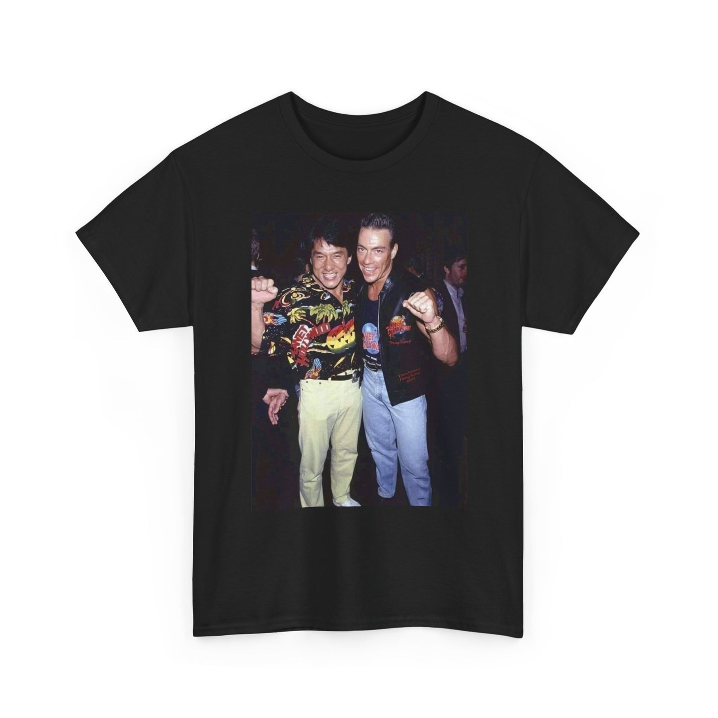 Jackie Chan And Jean Claude Van Damme Graphic T Shirt NEW Cotton Tee Gift